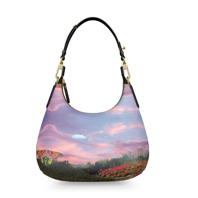 Simple Summer Mini Leather Curve Bag
