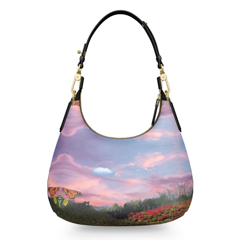 Simple Summer Mini Leather Curve Bag