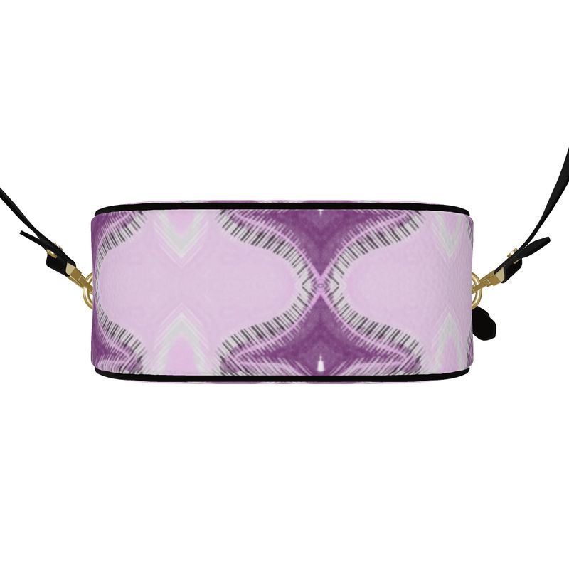 Powder Drawn Leather Round Box Bag