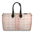 Pink Cage Leather Duffle Bag