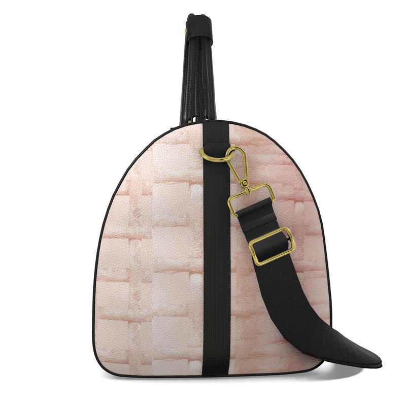Pink Cage Leather Duffle Bag