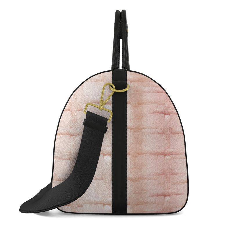 Pink Cage Leather Duffle Bag