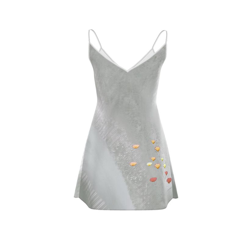Flower Slate Mini Slip Dress