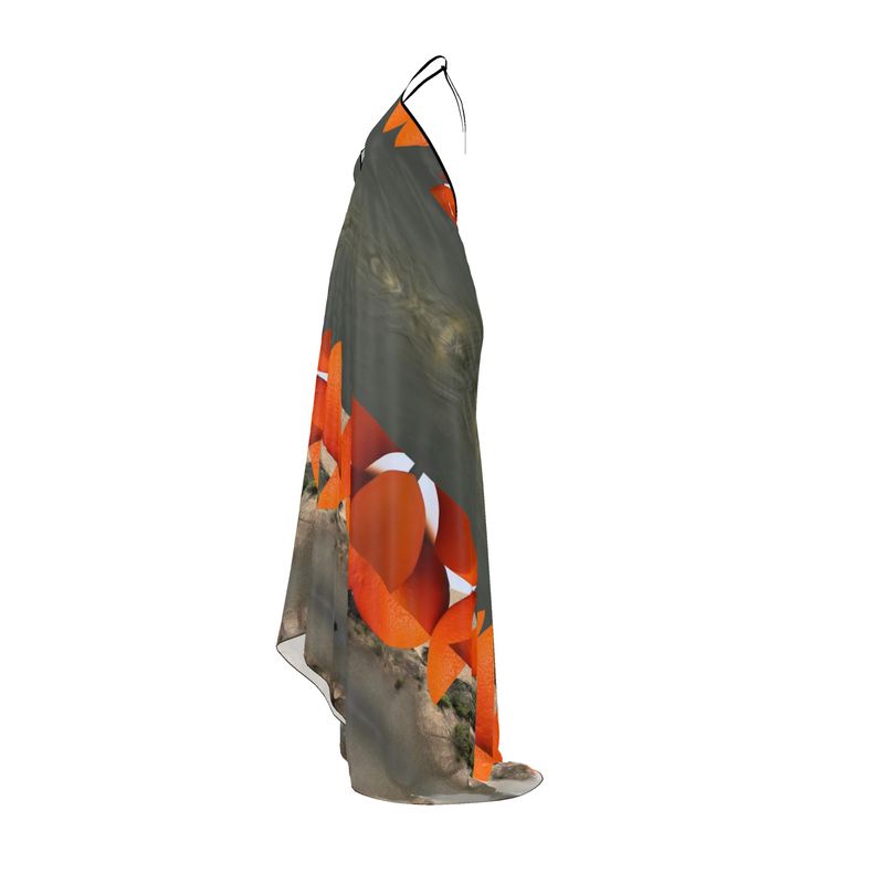Orange County Silk Halterneck backless dress