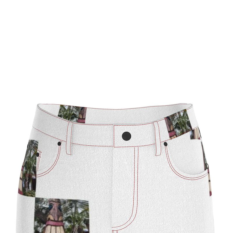 Tiki Denim Maxi Skirt