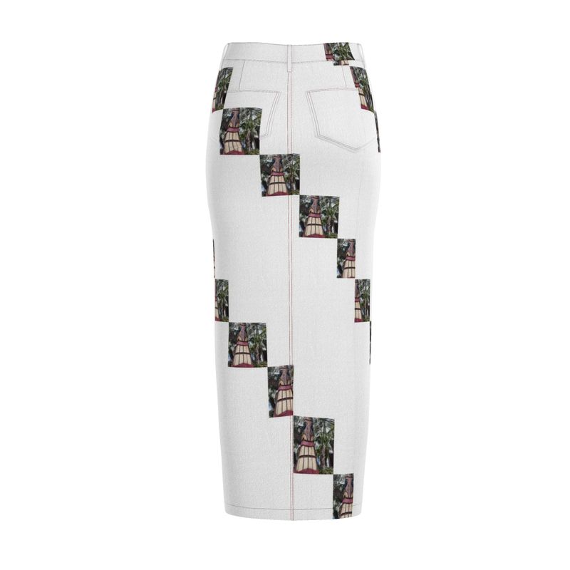 Tiki Denim Maxi Skirt