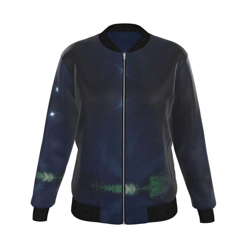 Midnight Reversible Silk Bomber Jacket
