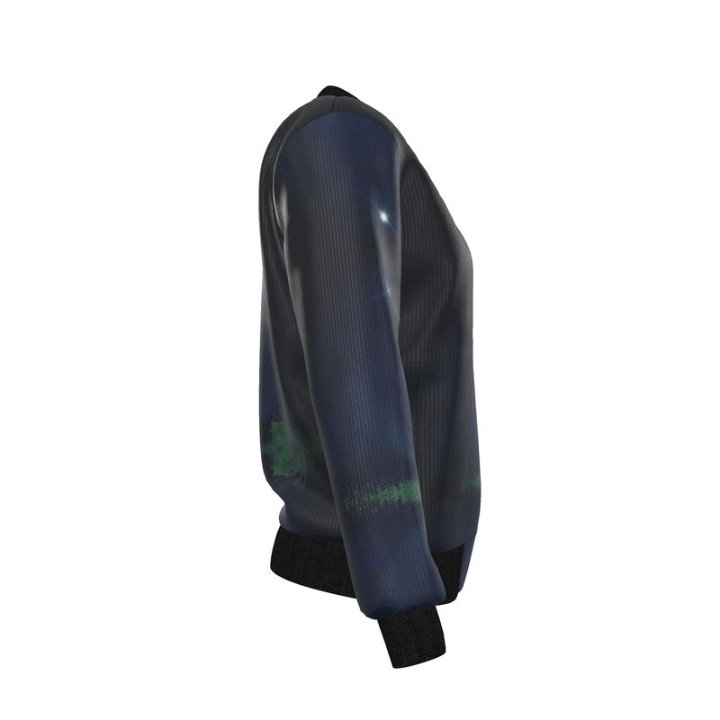 Midnight Reversible Silk Bomber Jacket