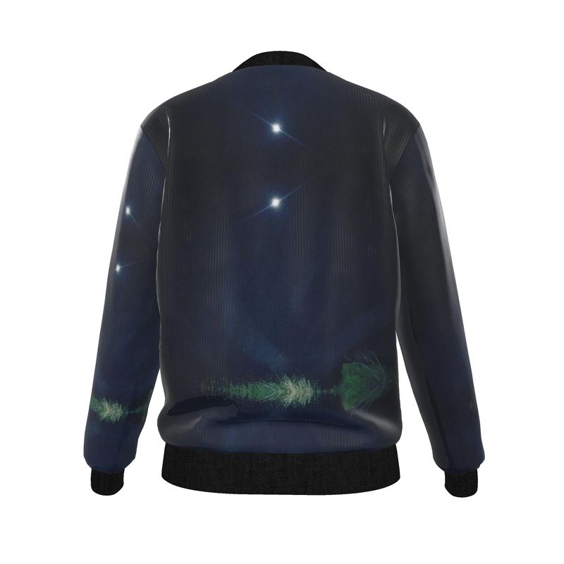 Midnight Reversible Silk Bomber Jacket