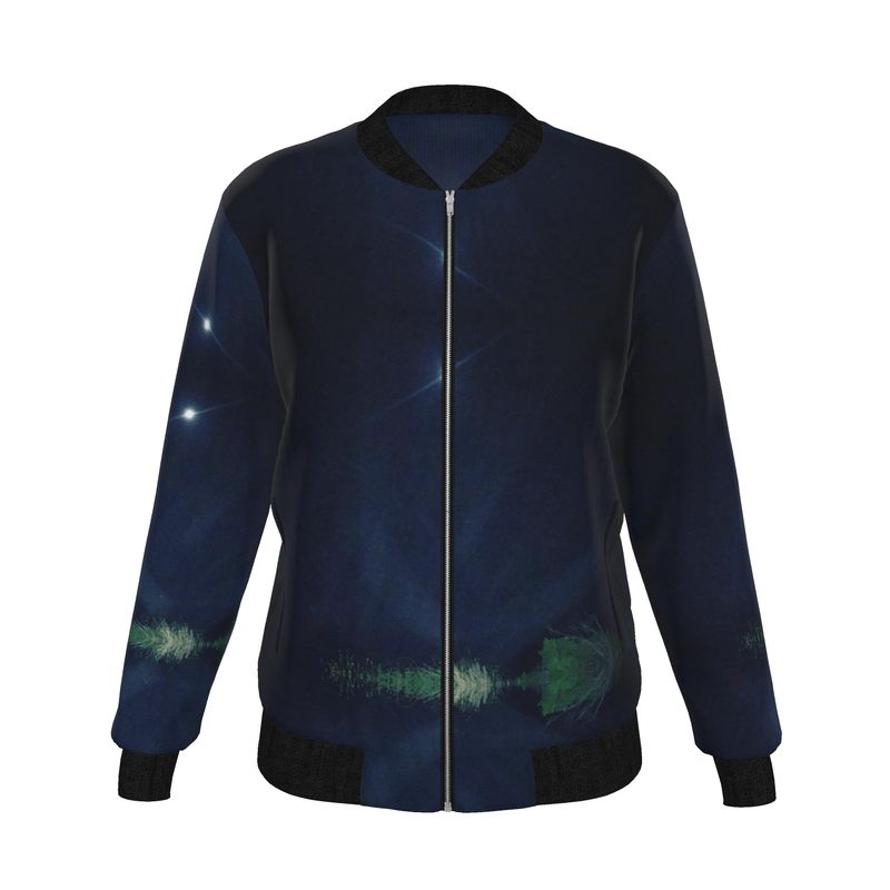 Midnight Reversible Silk Bomber Jacket