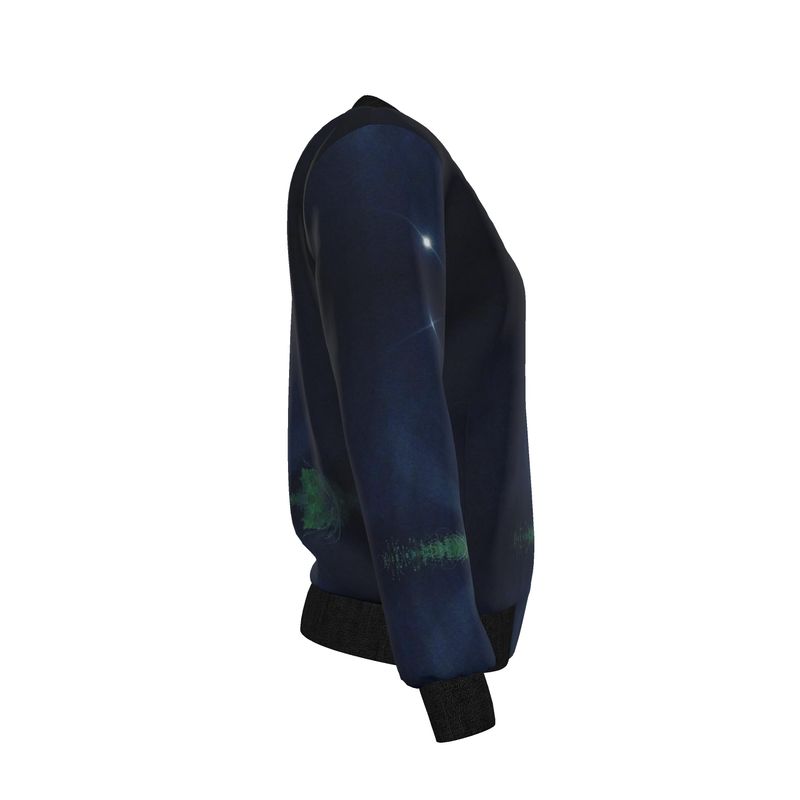 Midnight Reversible Silk Bomber Jacket