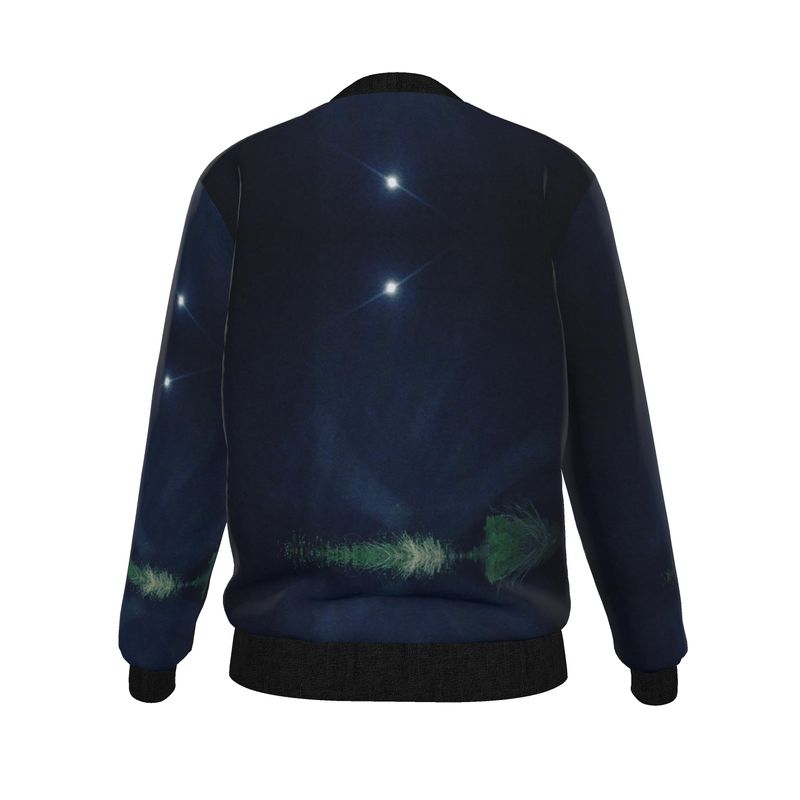 Midnight Reversible Silk Bomber Jacket