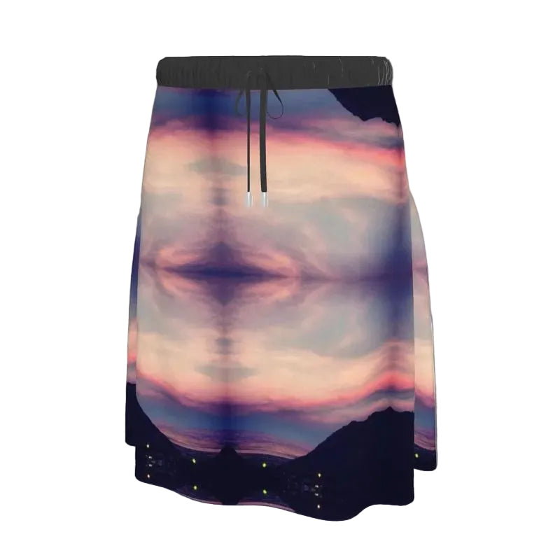 Black and Purple Mountain Skirt