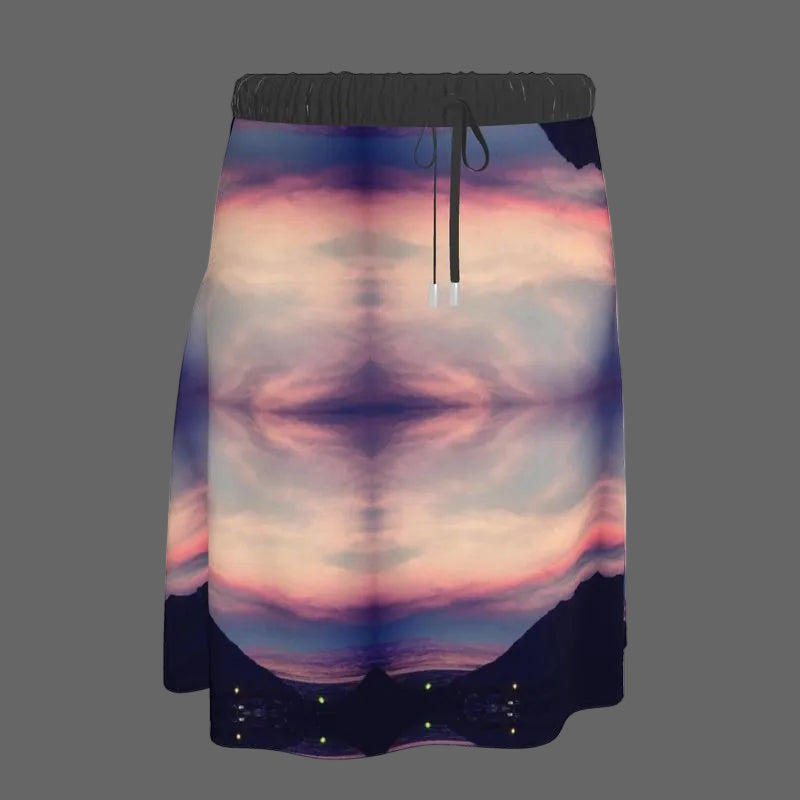 Black and Purple Mountain Skirt