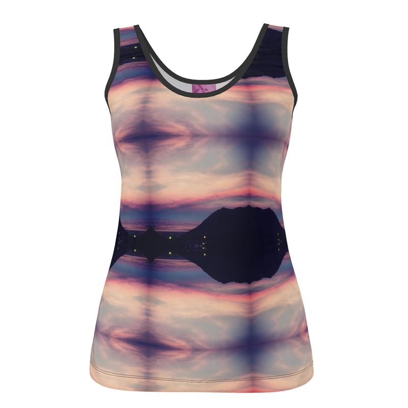 Black and Purple Mountain Tank Top
