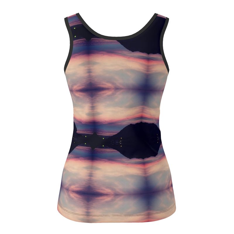 Black and Purple Mountain Tank Top