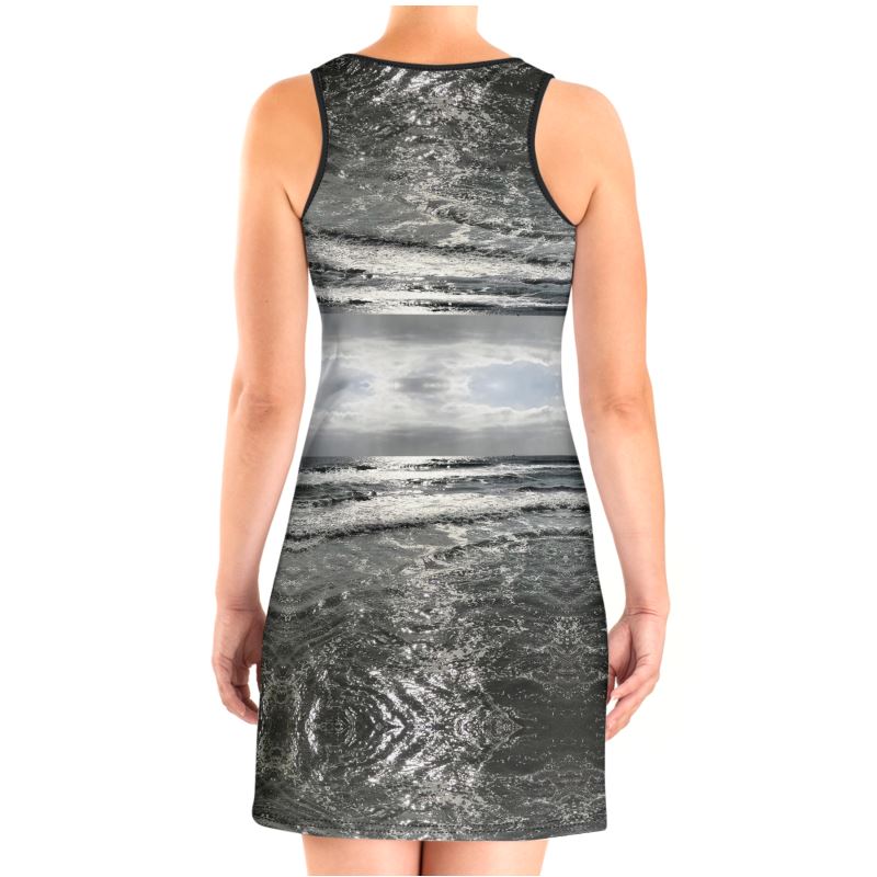 Ocean Grey Halter Dress