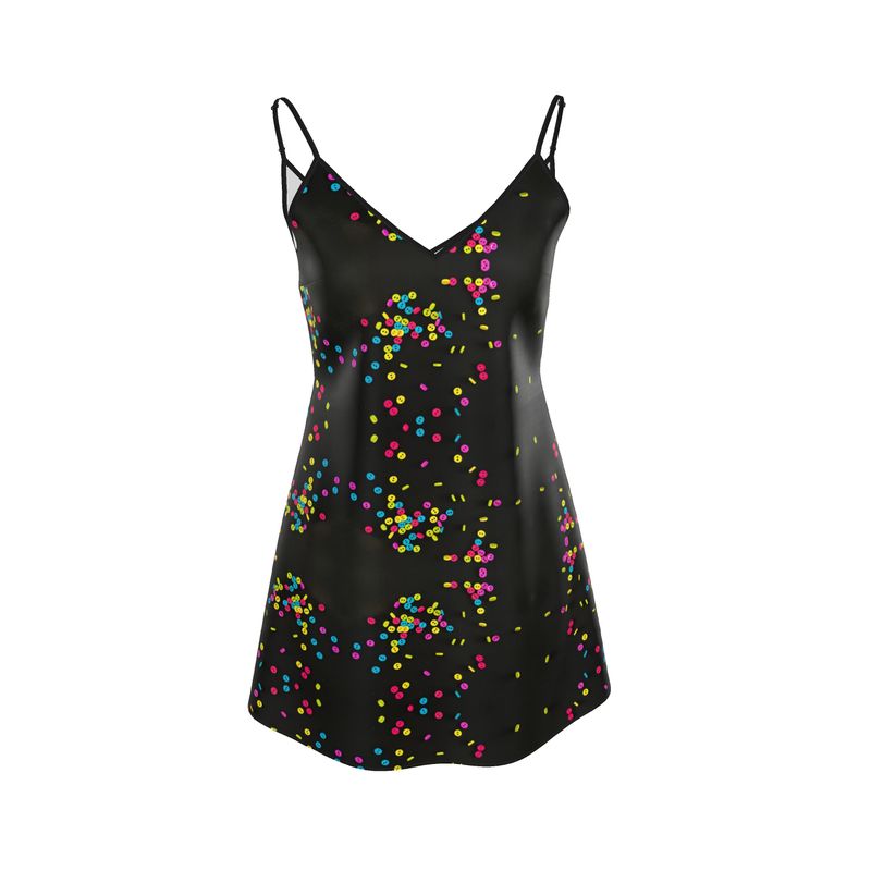 Summer Black Mini Slip Dress