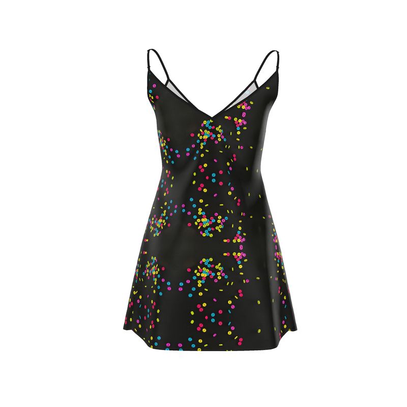 Summer Black Mini Slip Dress