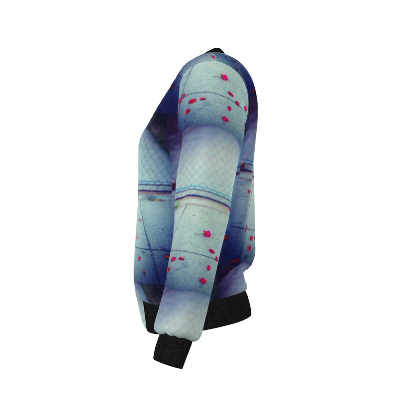 Scattered Beauty Reversible Silk Bomber Jacket
