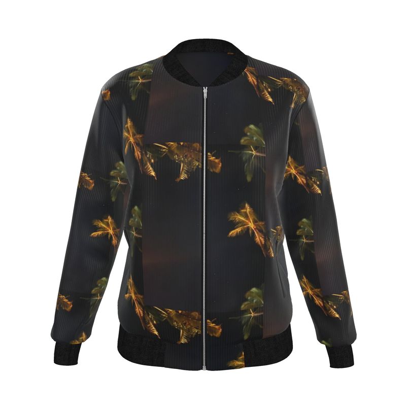 Hawaiian Sky Reversible Silk Bomber Jacket