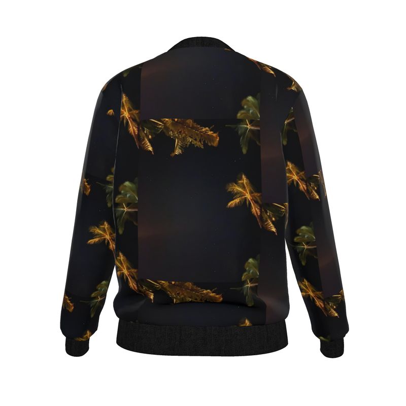 Hawaiian Sky Reversible Silk Bomber Jacket