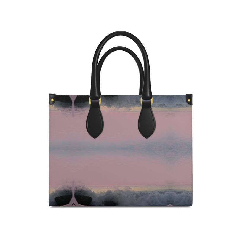Ocean Pink Leather Shopper Bag