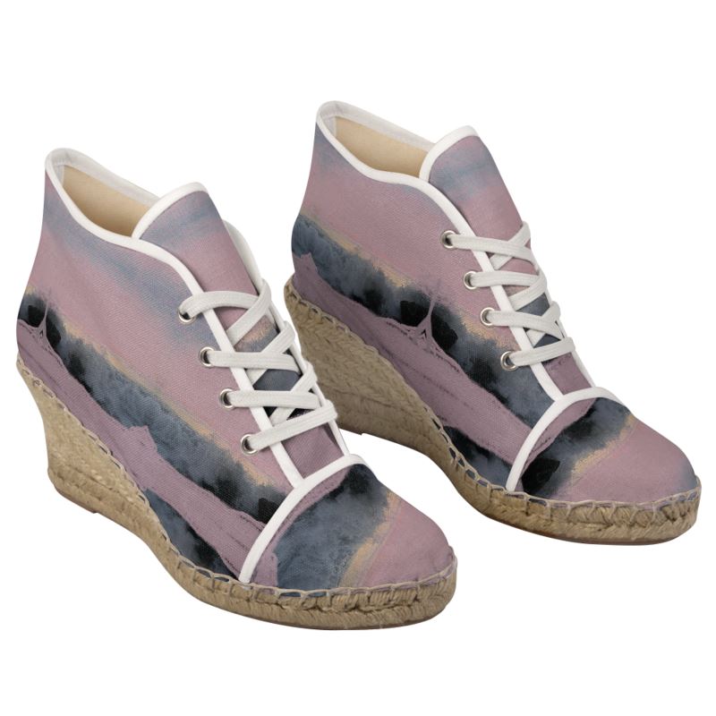 Ocean Pink Wedge Espadrilles