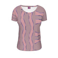 Just enough Purple and Pink Scoop Neck T-Shirt